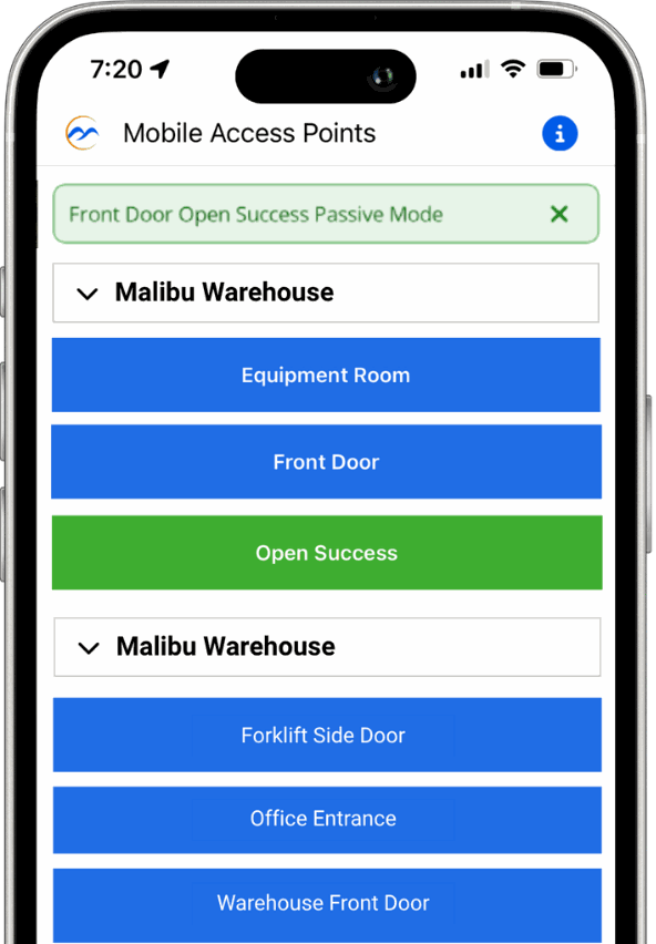 Malibu Mobile Access App